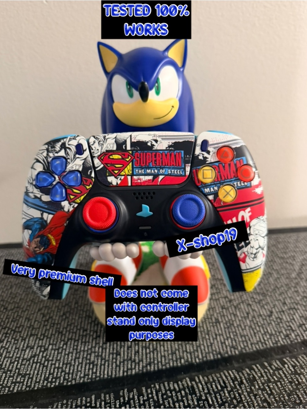 Superman DC Comics Custom Very Rare PS5 PlayStation 5 Controller PC or Sonic